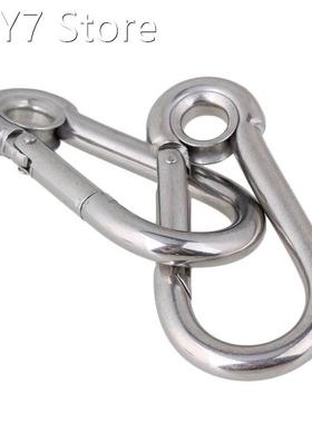 2PCS Stainless Steel Spring Snap Hook Eyelet for Outdoor Spo