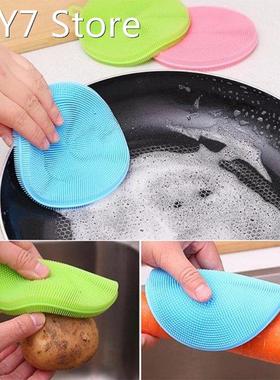 Cleaning Brushes Silicone Dish Bowl Scouring Pad Pot Pan Eas
