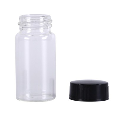 1pc 20ml Clear Lab Small Glass Vials Bottles Containers With