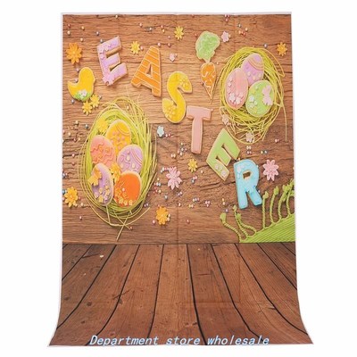 3x5ft Vinyl Easter Egg Brick Wall Photography Backdrop Photo