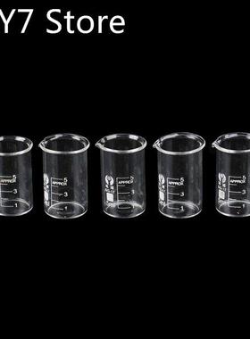 5Pcs Capacity 5ml Low Form Beaker Chemistry Laboratory Boros