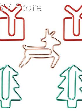 5 Pcs Multi-shaped Paper Clips Cute Cartoon Deer Bookmark Cl