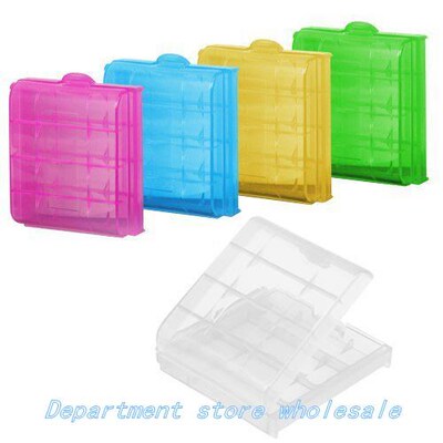 5x Hard Plastic Case Holder Storage Box for AA / AAA Battery