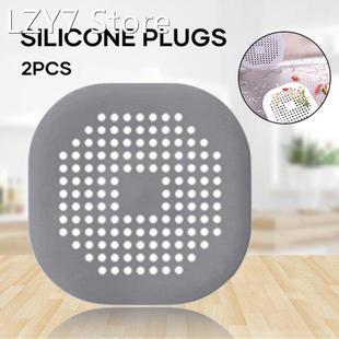 Square Drain Cover Silicone Plug Hair Trap Filter Shower Dra