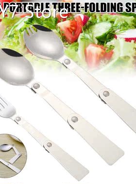 Outdoor Portable Stainless Steel Folding Tableware Set Foldi