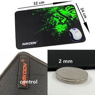 Green Print Large Gaming Mouse Pad Anti-slip Natural Rubber