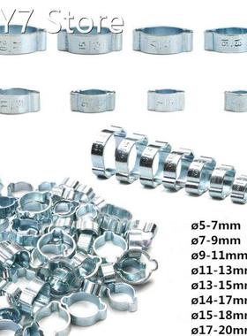10Pcs/set 5-20mm Hose Clamp Double Ears Clamp Worm Drive Fue