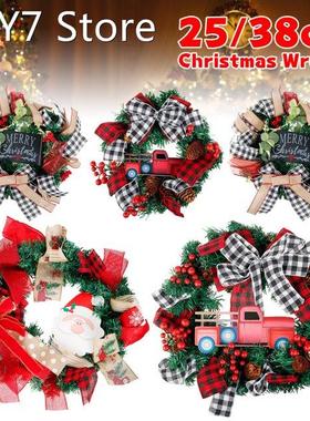 25/38cm Christmas Wreath Artificial Plant Rattan Circle Wall