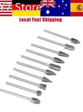 10Pcs Carbide Burrs Tungsten Milling Cutter Rotary Tool Burr