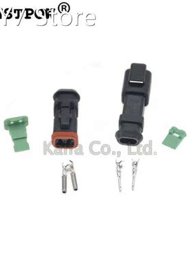 1setsDeutsch 2P male female Waterproof Electrical Wire Conne