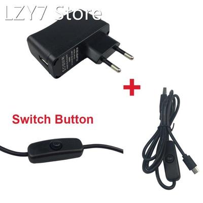Raspberry Pi Zero 5V 2A Power Supply Adapter + Switch USB Ca