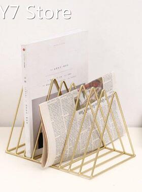 Metal Iron Storage LP Record Rack Triangle Shaped Book Magzi