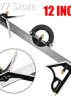 30.5cmx11.5cm Stainless Steel Angle Ruler 12'' Combi