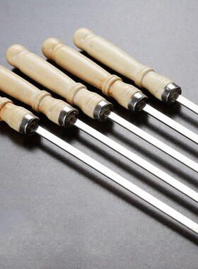 TURDOS 10PCS Big Size Skewers Stainless Steel shish Kebab Ba