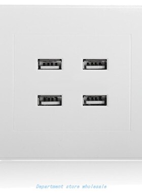 4 USB Port 5V 3.1A Wall Charger Outlet Power Supply Socket