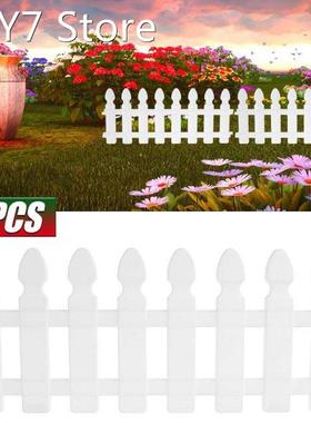 5pcs Plastic Garden Fence Border Decorative Fence Outdoor Pl