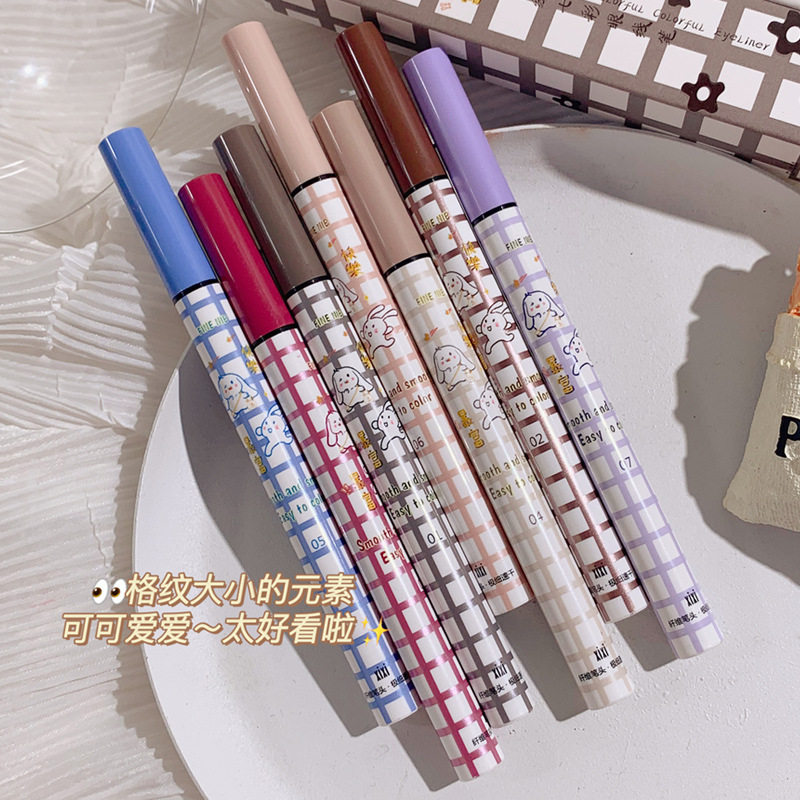 xixi缤纷七彩眼线笔极细毛刷头防水不易晕染不易脱色易上妆