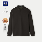 加绒保暖长袖 HLA polo2024秋冬新款 系列长袖 男 海澜之家轻商务时尚