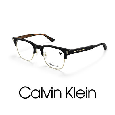 ck近视眼镜架男近视商务半眉框