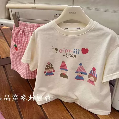 Летняя хлопковая детская футболка с коротким рукавом для девочек для принцессы, детская одежда