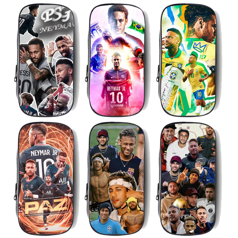 巴西队足球明星Neymar内马尔初高中小学生文具盒小孩子帆布铅笔袋