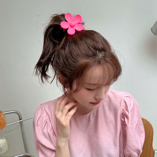 彩色花朵发夹女马尾抓夹2024年鲨鱼发卡发抓头发夹子头饰