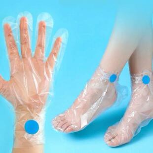 一次性脚膜套足膜手膜防干裂塑料透明防水脚套足泡脚足套试鞋 套YH
