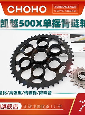 适用摩托车凯越525 500X/GY/F 单摇臂链轮牙盘套链征和油封链条