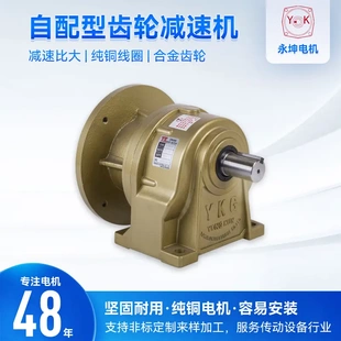 台湾永坤立式卧式 非标三相单相自配型齿轮减速电机220V