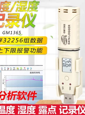 BENETECH 标智GM1365 数字温湿度记录仪 温湿计 室内温湿度记录器