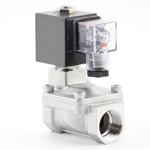 304不锈钢电磁控制阀2寸8DN15高压2025水气螺纹40AC220V5046分1寸