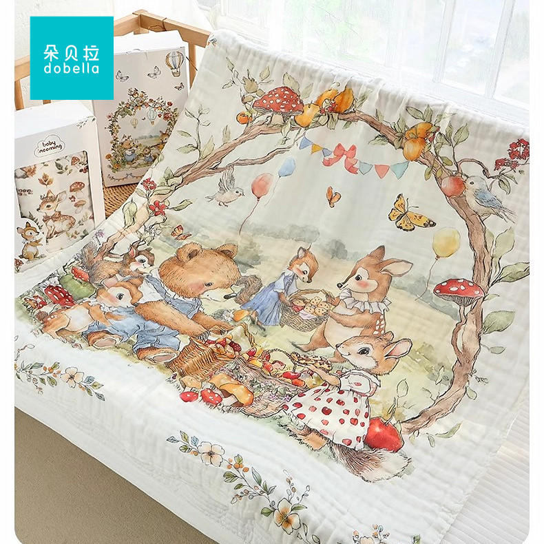 婴儿精梳棉六层纯棉纱布大裹巾吸水洗澡初生宝宝浴巾新生儿盖毯