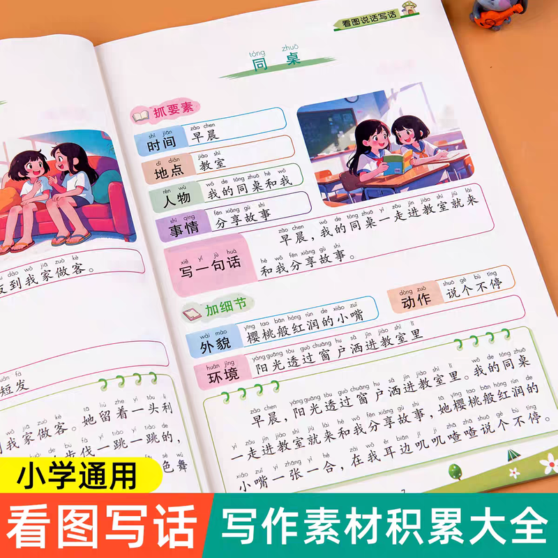 一二年级看图说话写话专项训练一年级二年级上册下册看图写话每日一练人教版看图写话范文大全作文入门起步阅读素材积累108篇