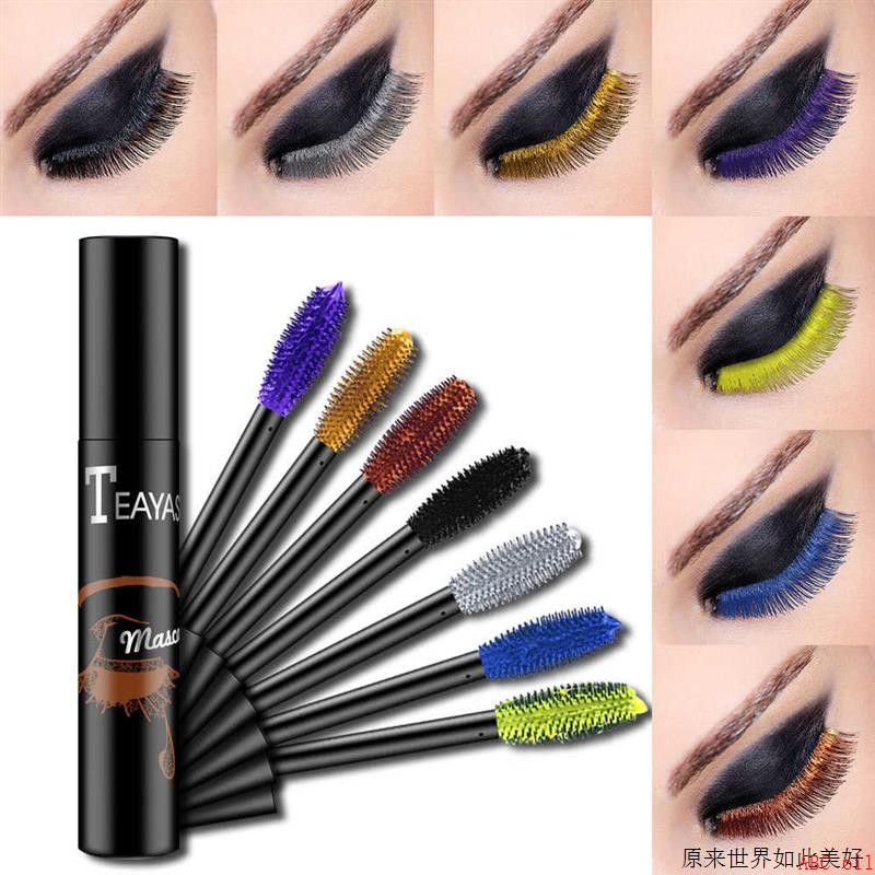 跨境彩色睫毛膏 Color Mascara Thick Royal Blue purple mascara