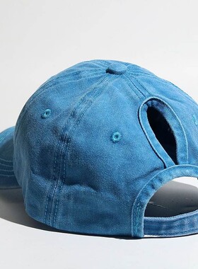 Washed horsetail Baseball cap outdoor sports Sun hat 遮阳帽