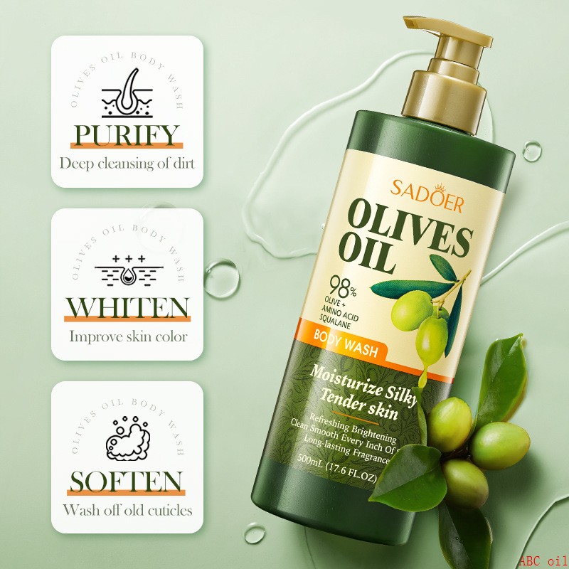 olive Shower Gel Body Wash Bath 500ml 橄榄沐浴露 嫩滑沐浴乳