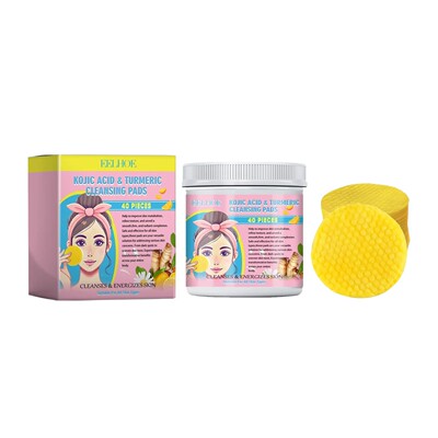 EELHOE Turmeric Kojic Acid Facial Cleansing Pads Cleaning Re