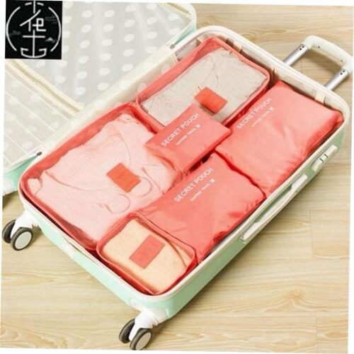 Local stock 6Pcs Waterproof Travel Bags Clothes  Luggage Org