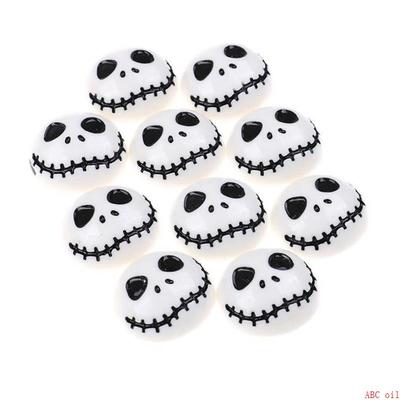 10Pieces Flat Back Resin Cabochon Skeleton For Halloween DIY