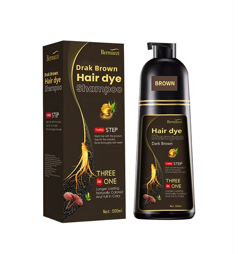 Shampoo Hair Dye White to Black Bubble Hair Colour