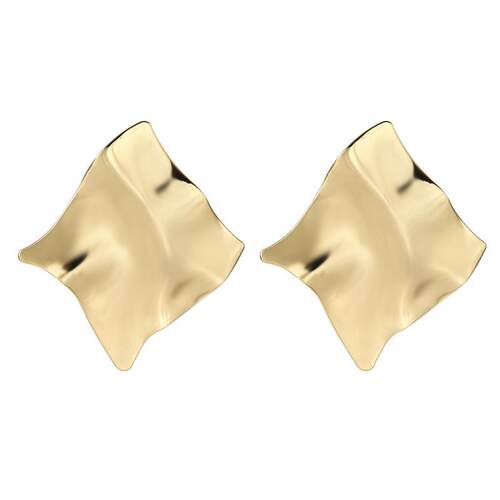 Women Big Geometric Statement Gold Metal Drop Earrings耳环女
