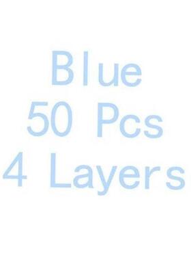 50Pcs Black Face Mask Surgical Disposable 3 Layers Medical