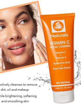 Face Cleanser Vitamin C Whitening Facial Wash Moisturizer乳