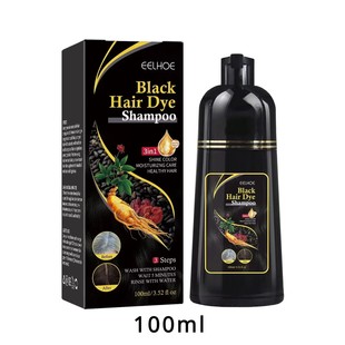 500ML Black Hair Dye Shampoo 3 in 1 Instantly Darken Hairs I