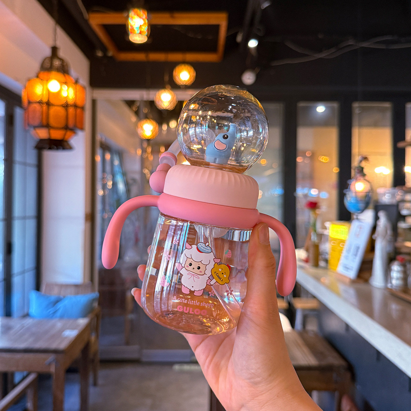 PPSU喷泉儿童吸管杯1-3岁学饮杯