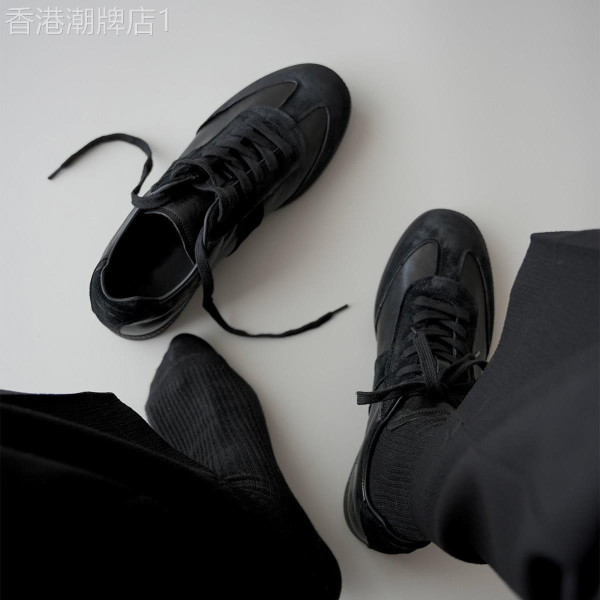 【头层牛皮】德训鞋男女鞋款2026新款厚底增高经典阿甘鞋黑色板鞋