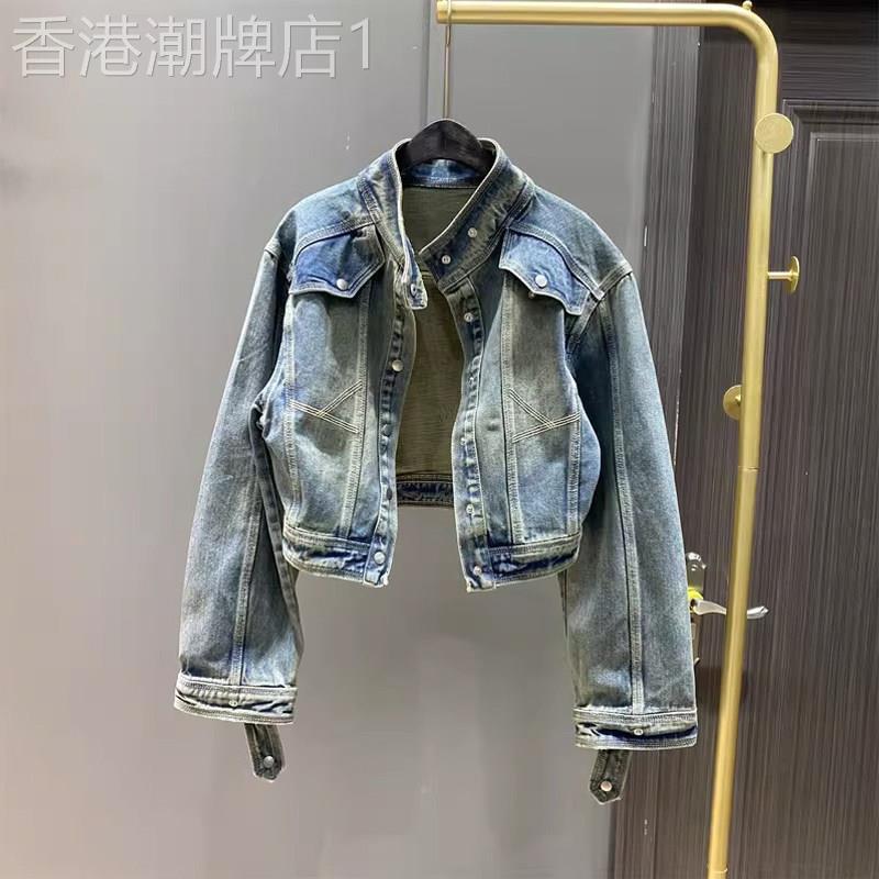 洋派显瘦短款牛仔外套女士春秋2026欧货新款复古洋派百搭立领夹克