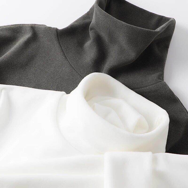 男士德绒高领打底衫秋冬加绒修身长袖T恤纯色基础款亲肤内搭