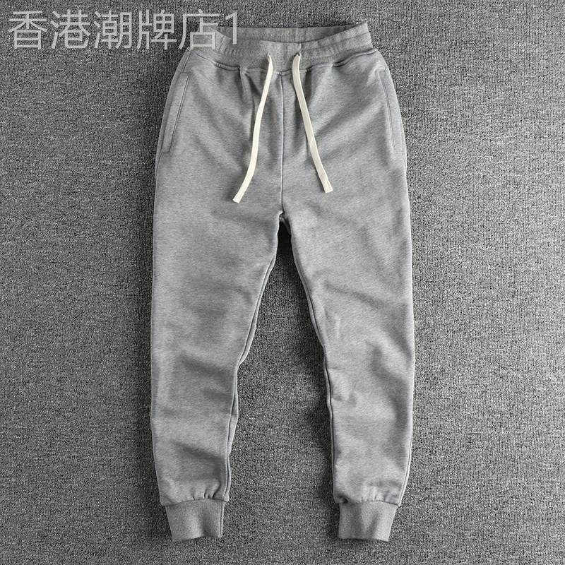 代购潮牌秋季纯棉修身小脚休闲男士卫裤潮流运动束脚裤青年长裤子