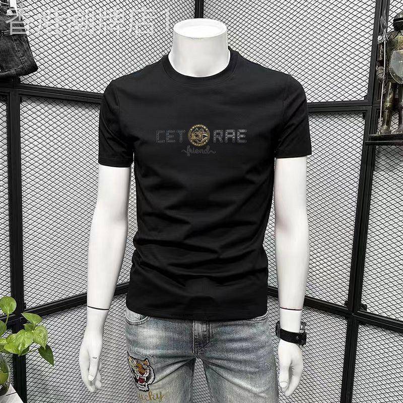 纯色短袖t恤男士夏季新款休闲圆领半袖潮牌体恤青年简约百搭上衣